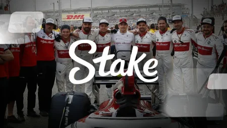 STAKE ONLINE CASINO FOR 3 YEARS BECAME THE MAIN SPONSOR OF THE FORMULA 1 ALFA ROMEO TEAM